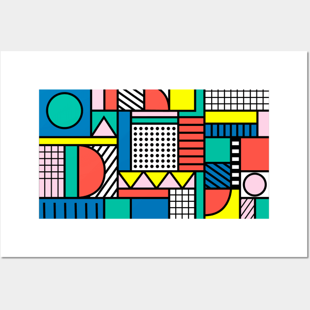 Memphis Color Block Wall Art by PolitaStore